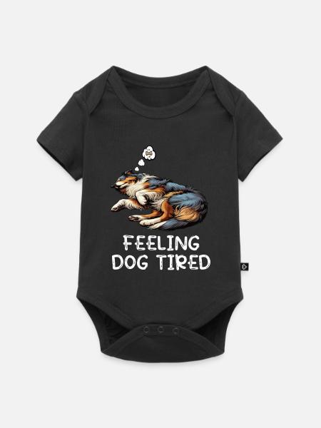 Feeling Dog Tired Australian Shepherd Aussiehalter - Baby Premium Kurzarmbody - Schwarz