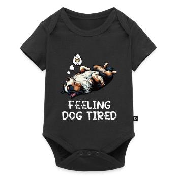 Se sentir fatigué par le chien Berger australien Aussiehalter - Body à manches courtes Premium Bébé - noir - Devant