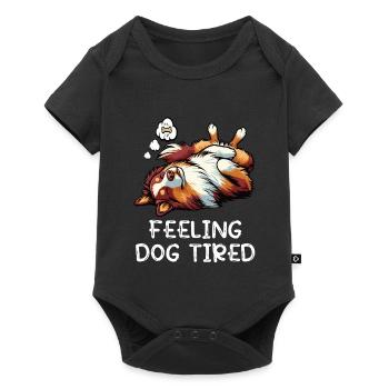 Feeling Dog Tired Australian Shepherd Aussiehalter - Baby Premium short-sleeve bodysuit - black - Front