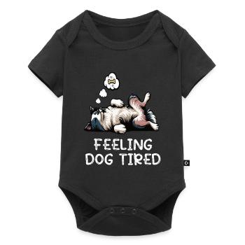 Propriétaire de Border Collie Collie fatigué - Body à manches courtes Premium Bébé - noir - Devant