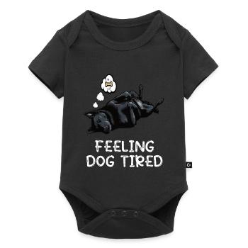 Propriétaire de berger noir fatigué par le chien - Body à manches courtes Premium Bébé - noir - Devant