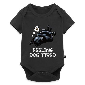 Propriétaire de berger noir fatigué par le chien - Body à manches courtes Premium Bébé - noir - Devant