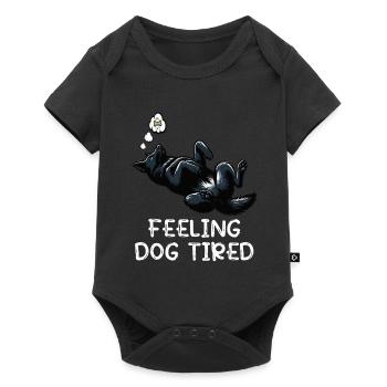 Propriétaire de berger noir fatigué par le chien - Body à manches courtes Premium Bébé - noir - Devant