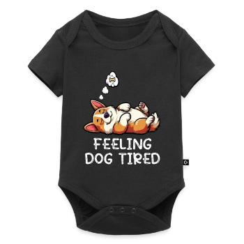 Feeling Dog Tired Corgi Corgis Welsh Corgi - Baby Premium short-sleeve bodysuit - black - Front