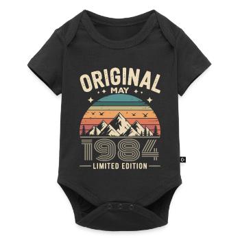 mai 1984 – Légende des sommets et montagnes - Body à manches courtes Premium Bébé - noir - Devant