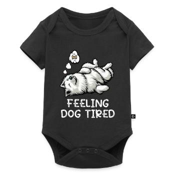 Feeling Dog Tired White Shepherd Dog - Baby Premium short-sleeve bodysuit - black - Front