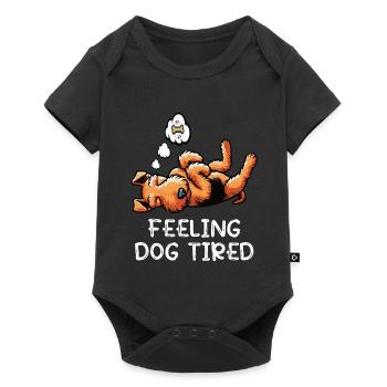 Feeling Dog Tired Airedale Terrier Airedales - Baby Premium short-sleeve bodysuit - black - Front
