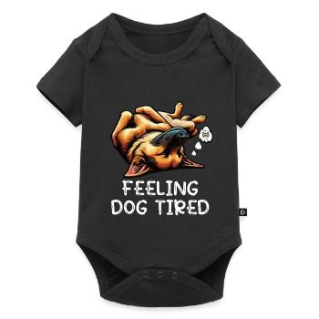 Feeling Dog Tired German Shepherd - Baby Premium short-sleeve bodysuit - black - Front