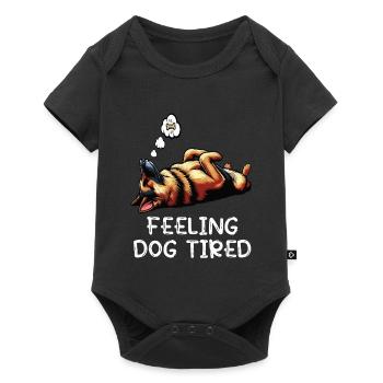 Feeling Dog Tired German Shepherd - Baby Premium short-sleeve bodysuit - black - Front
