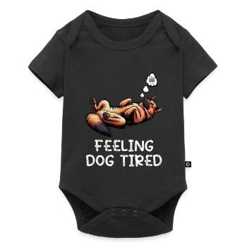 Feeling Dog Tired German Shepherd - Baby Premium short-sleeve bodysuit - black - Front