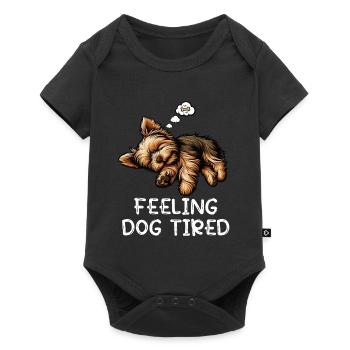Feeling Dog Tired Yorkshire Terrier Yorkie Yorkies - Baby Premium short-sleeve bodysuit - black - Front