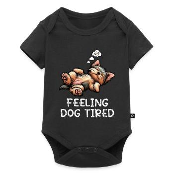 Feeling Dog Tired Yorkshire Terrier Yorkie Yorkies - Baby Premium short-sleeve bodysuit - black - Front