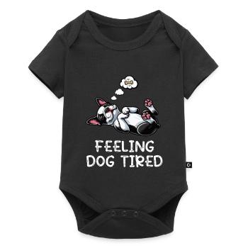 Feeling Dog Tired Boston Terrier Bostie Owner - Baby Premium short-sleeve bodysuit - black - Front
