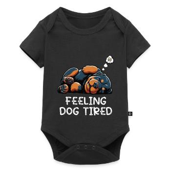 Se sentir fatigué par le chien Propriétaire de rottweiler - Body à manches courtes Premium Bébé - noir - Devant