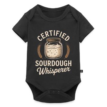 Certified Sourdough Whisperer - Baby Premium short-sleeve bodysuit - black - Front