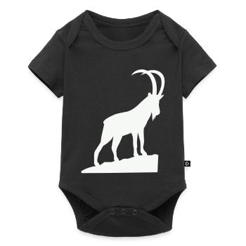Alpine Bock Silhouette - Baby Premium short-sleeve bodysuit - black - Front