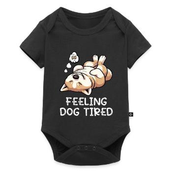 Se sentir fatigué par le chien Akita Akita Propriétaire Akitas - Body à manches courtes Premium Bébé - noir - Devant
