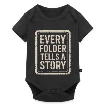 Every Folder Tells a Story - Baby Premium short-sleeve bodysuit - black - Front