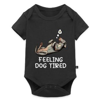 Se sentir fatigué par le chien Propriétaire de Weimaraner Weimaraner - Body à manches courtes Premium Bébé - noir - Devant
