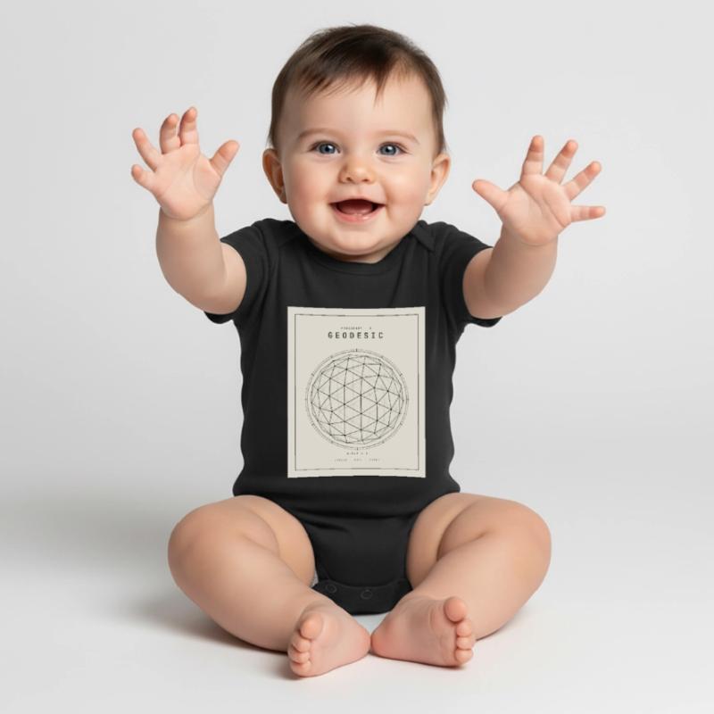 Geodesian Sphere Geometry Pattern Baby Premium short-sleeve bodysuit