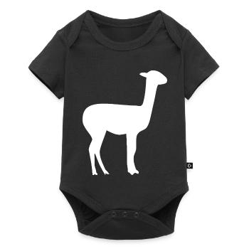 lama - Baby Premium short-sleeve bodysuit - black - Front