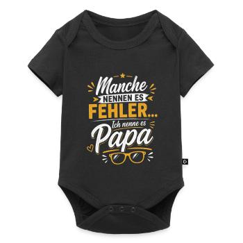 Ich nenne es Papa – Vaterwitz Design - Baby Premium Kurzarmbody - Schwarz - Vorne