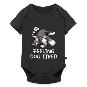 Se sentir fatigué par le chien Schnauzer Propriétaire de Schnauzer - Body à manches courtes Premium Bébé - noir - Devant