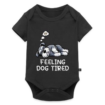 Se sentir fatigué par le chien Schnauzer Propriétaire de Schnauzer - Body à manches courtes Premium Bébé - noir - Devant