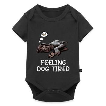 Feeling Dog Tired Deutsch Drahthaar drahthaar hund - Baby Premium Kurzarmbody - Schwarz - Vorne