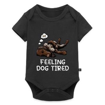 Feeling Dog Tired Deutsch Drahthaar drahthaar hund - Baby Premium Kurzarmbody - Schwarz - Vorne