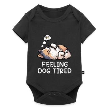 Se sentir fatigué par le chien, propriétaire de Collie Collie Colliehung, - Body à manches courtes Premium Bébé - noir - Devant