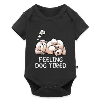 Se sentir fatigué Bolonka Zwetna Bolonka Propriétaire de Bolonka - Body à manches courtes Premium Bébé - noir - Devant