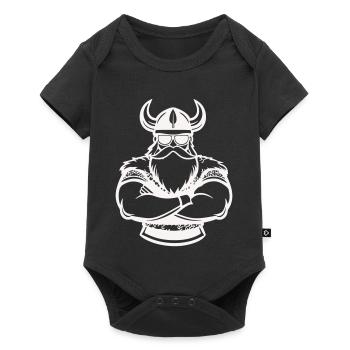 Kraft viking à bras croisés - Body à manches courtes Premium Bébé - noir - Devant
