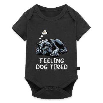 Feeling Dog Tired Cane Corso Italian Mastiff - Baby Premium short-sleeve bodysuit - black - Front