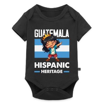 Guatemala Flag T-Shirt Pride & Home Chapín - Baby Premium short-sleeve bodysuit - black - Front