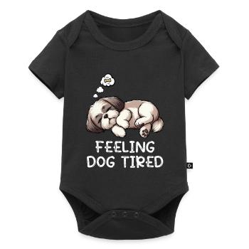 Feeling Dog Tired Shih Tzu Shih tzus Shih tzu Hund - Baby Premium short-sleeve bodysuit - black - Front