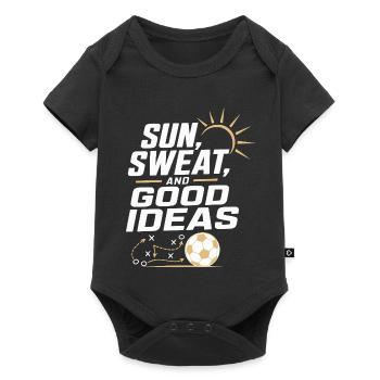 Sun, sweat and good ideas - Baby Premium short-sleeve bodysuit - black - Front