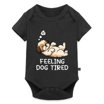 Feeling Dog Tired Shih Tzu Shih tzus Shih tzu Hund - Baby Premium short-sleeve bodysuit - black - Front