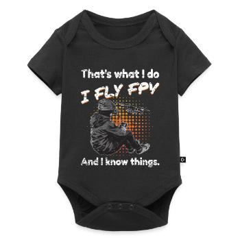 FPV Drone Pilot Freestyle & Racing Gift - Baby Premium short-sleeve bodysuit - black - Front