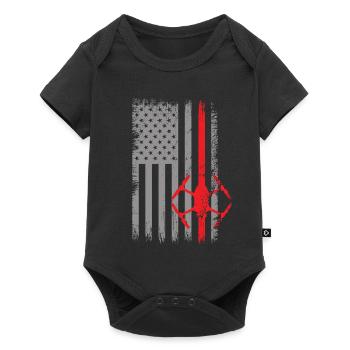 USA Drone Pilot Flying Drones Drone Fpv - Baby Premium short-sleeve bodysuit - black - Front
