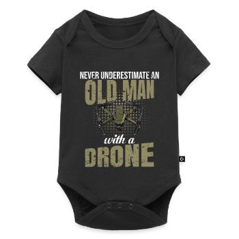 Drone Drone Pilote Drone Quadricoptère Cadeau - Body à manches courtes Premium Bébé - noir - Devant