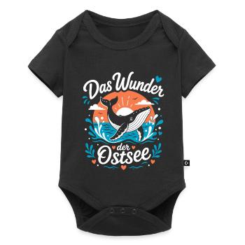 Wunder der Ostsee – Wal & Sonne - Baby Premium Kurzarmbody - Schwarz - Vorne