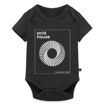 Affiche de musique acid house - Body à manches courtes Premium Bébé - noir - Devant