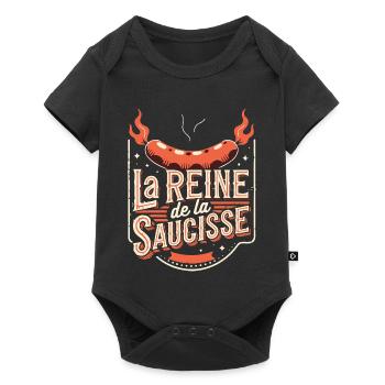 La Reine de la Saucisse Vintage BBQ - Body à manches courtes Premium Bébé - noir - Devant