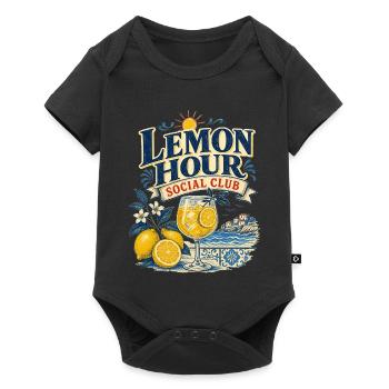 Citrus Hour Social Club Summer Beach Outfit - Baby Premium short-sleeve bodysuit - black - Front