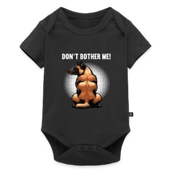 Ne m’embête pas chien berger belge malinois - Body à manches courtes Premium Bébé - noir - Devant