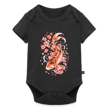Flux de Koi Sakura - Body à manches courtes Premium Bébé - noir - Devant