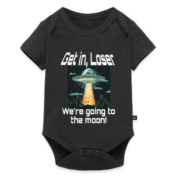 Bitcoin Get In Loser To The Moon UFO Alien Meme - Body à manches courtes Premium Bébé - noir - Devant