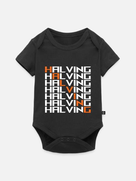 Halving Bitcoin - Baby Premium Kurzarmbody - Schwarz