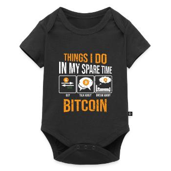 Things I do in my spare time: Bitcoin - Baby Premium short-sleeve bodysuit - black - Front